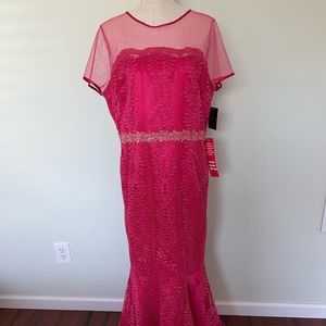 Brianna maxi, trumpet style lace evening gown. Size 14